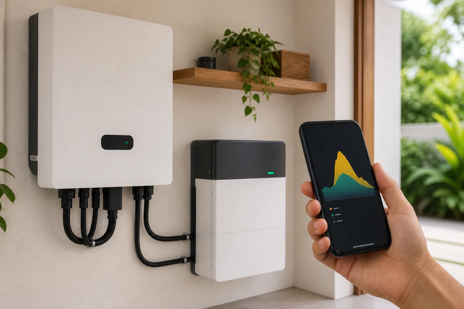 Sistema residencial de energia com monitoramento pelo celular